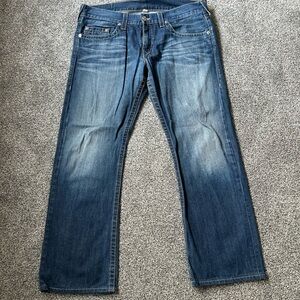 True Religion Men's Straight Blue Jeans